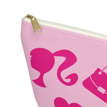 Load image into Gallery viewer, Barbie Pink Things Double Sided Makeup Bag w T-bottom
