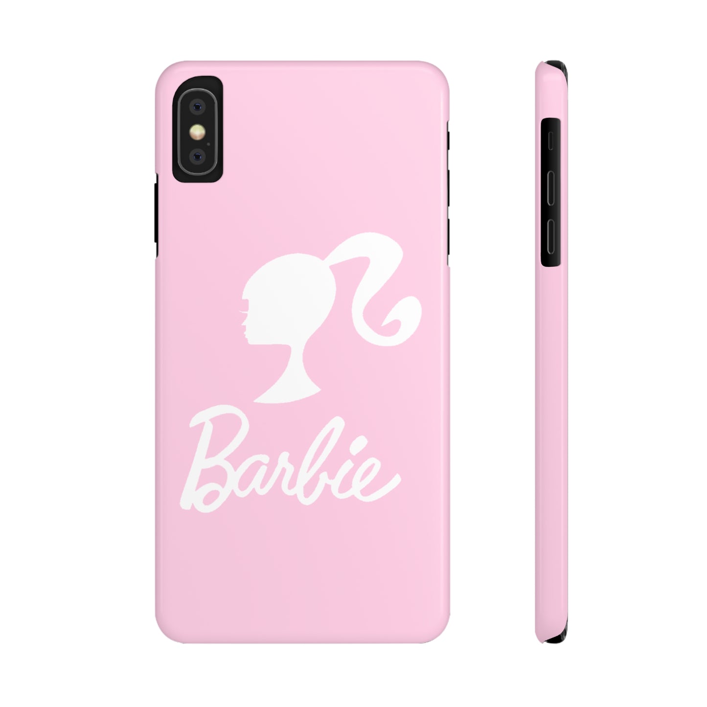 Pink and White Barbie Slim iPhone Cases