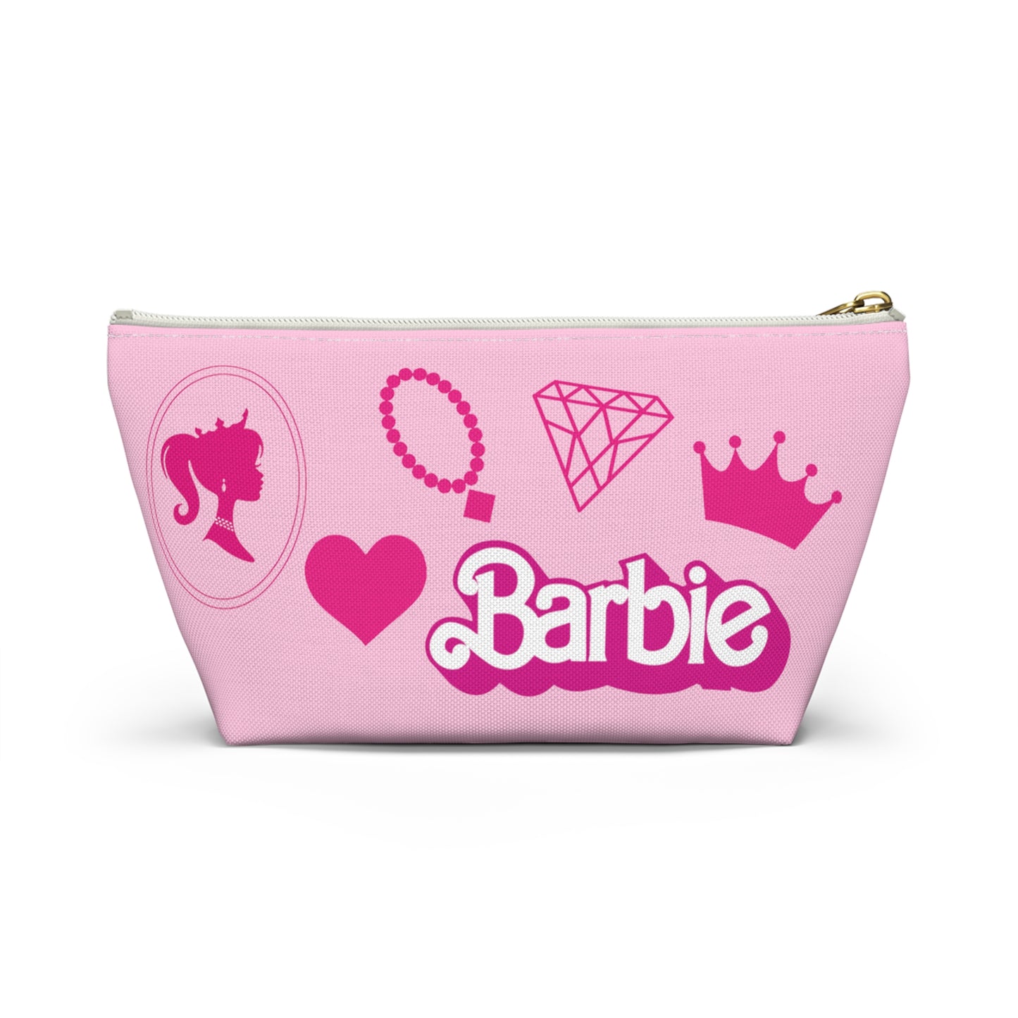 Barbie Pink Things Double Sided Makeup Bag w T-bottom