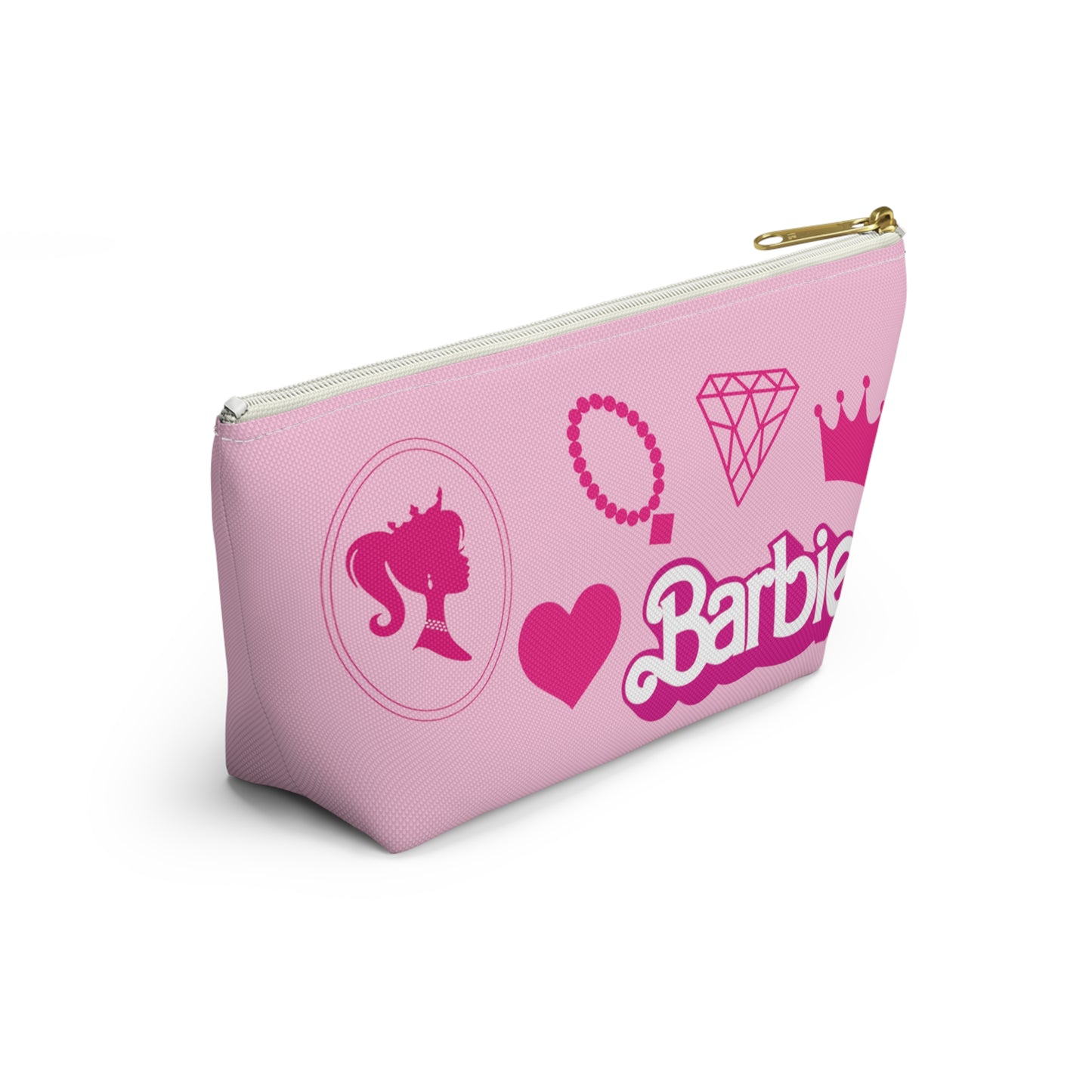 Barbie Pink Things Double Sided Makeup Bag w T-bottom