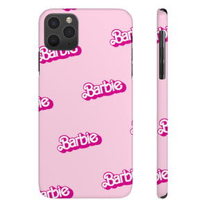 Barbie Pattern Pink Slim Phone Cases