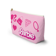 Load image into Gallery viewer, Barbie Pink Things Double Sided Makeup Bag w T-bottom