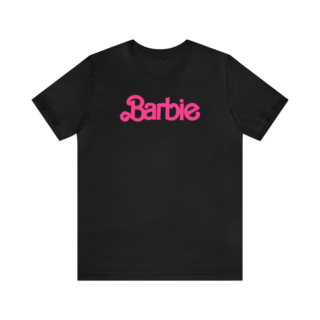 Barbie Pink Logo Unisex Jersey Short Sleeve Tee