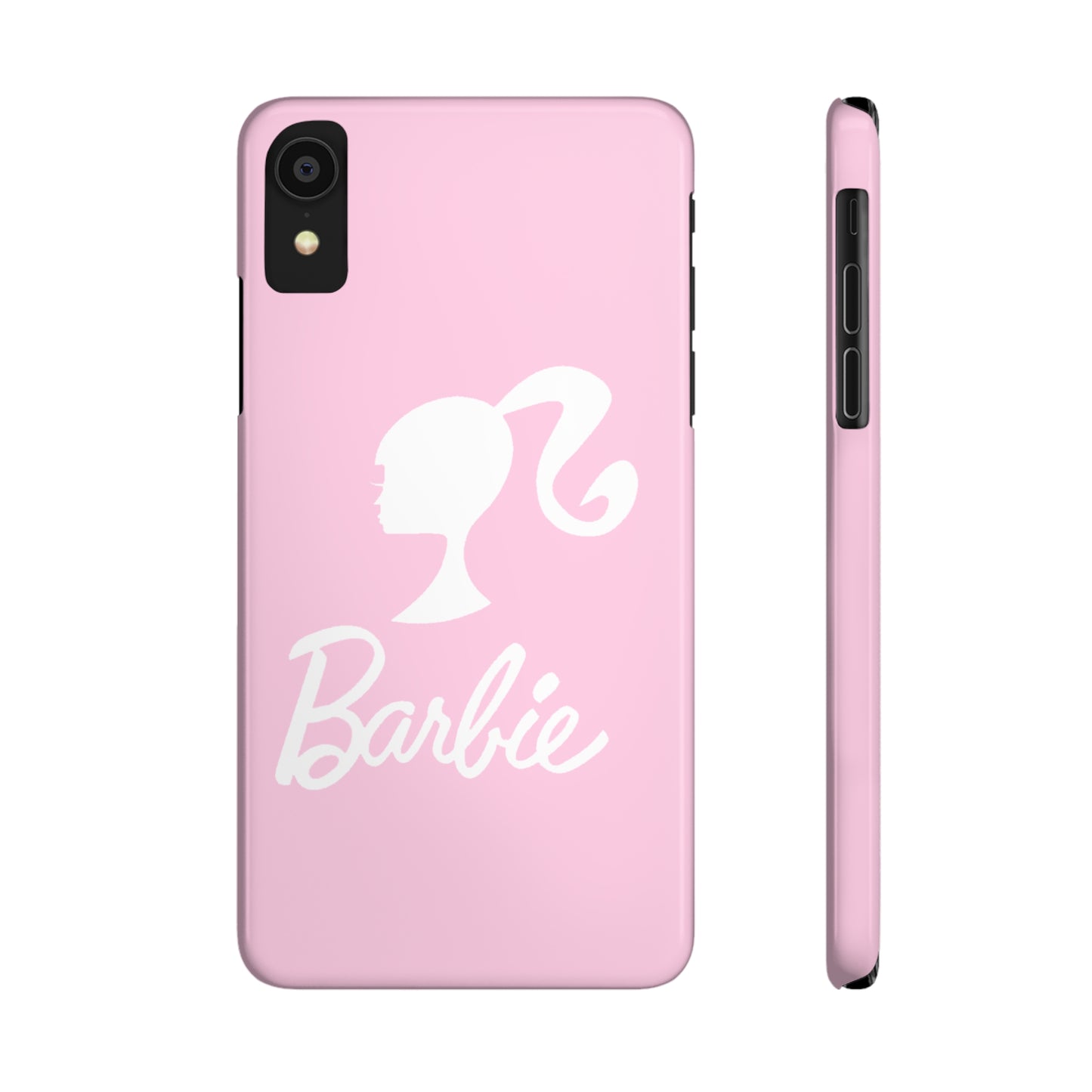 Pink and White Barbie Slim iPhone Cases