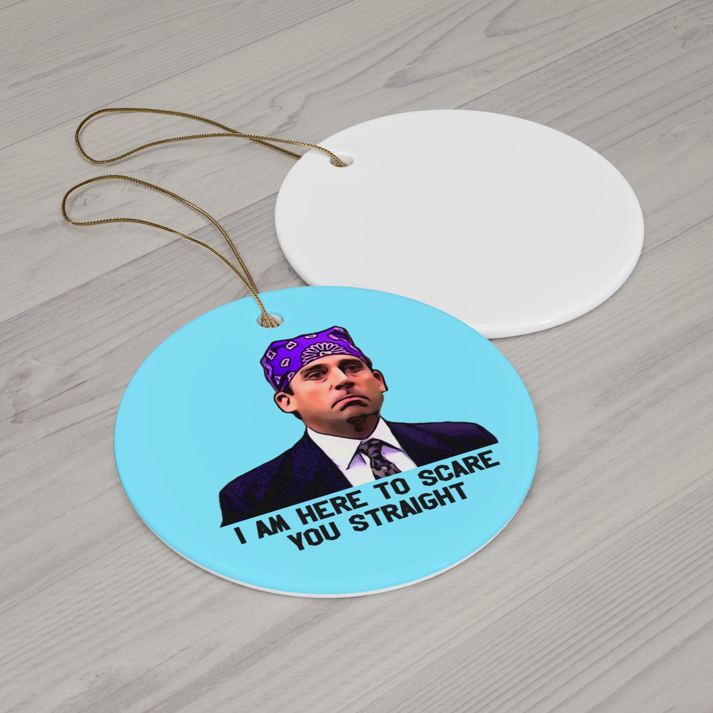 The Office Funny Michael Scott Prison Mike Ceramic Christmas Ornament