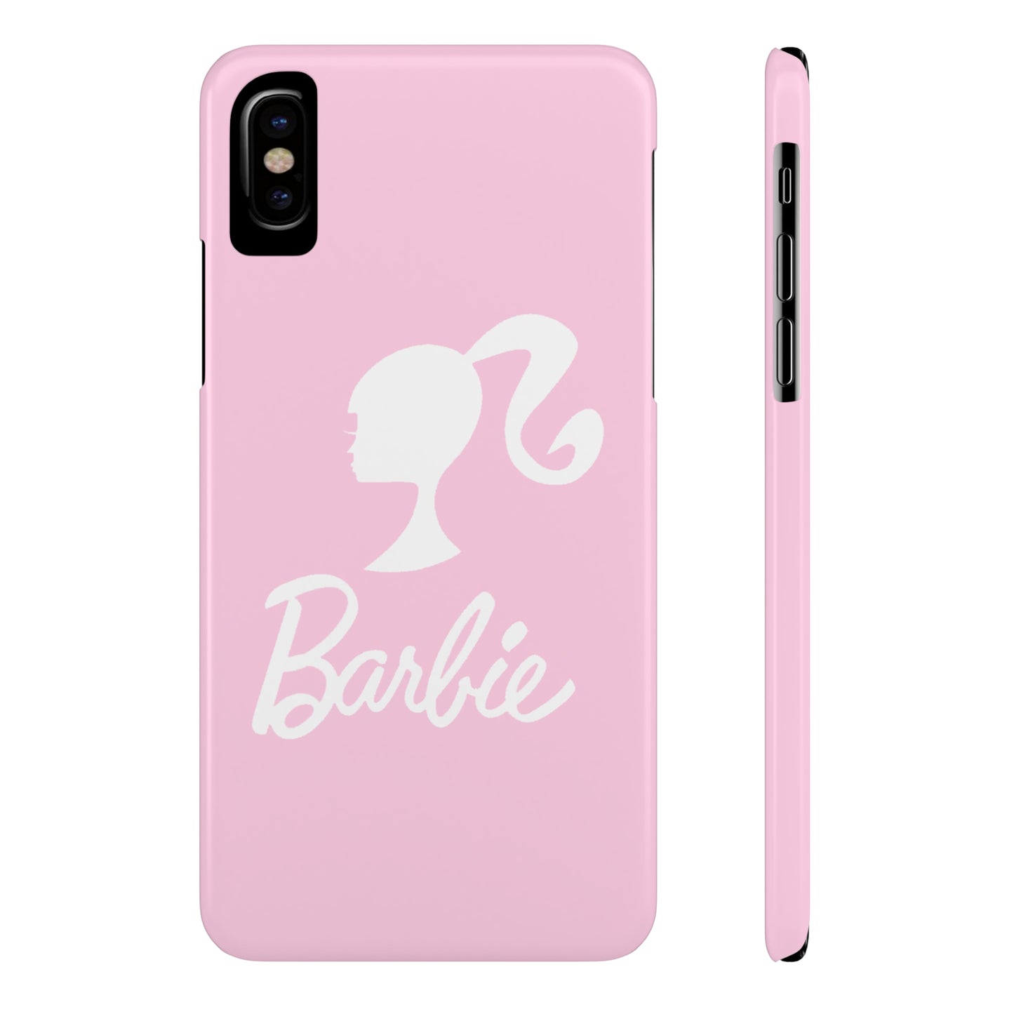 Pink and White Barbie Slim iPhone Cases