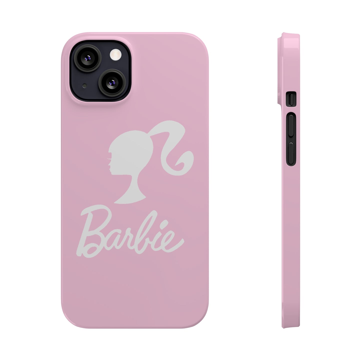 Pink and White Barbie Slim iPhone Cases