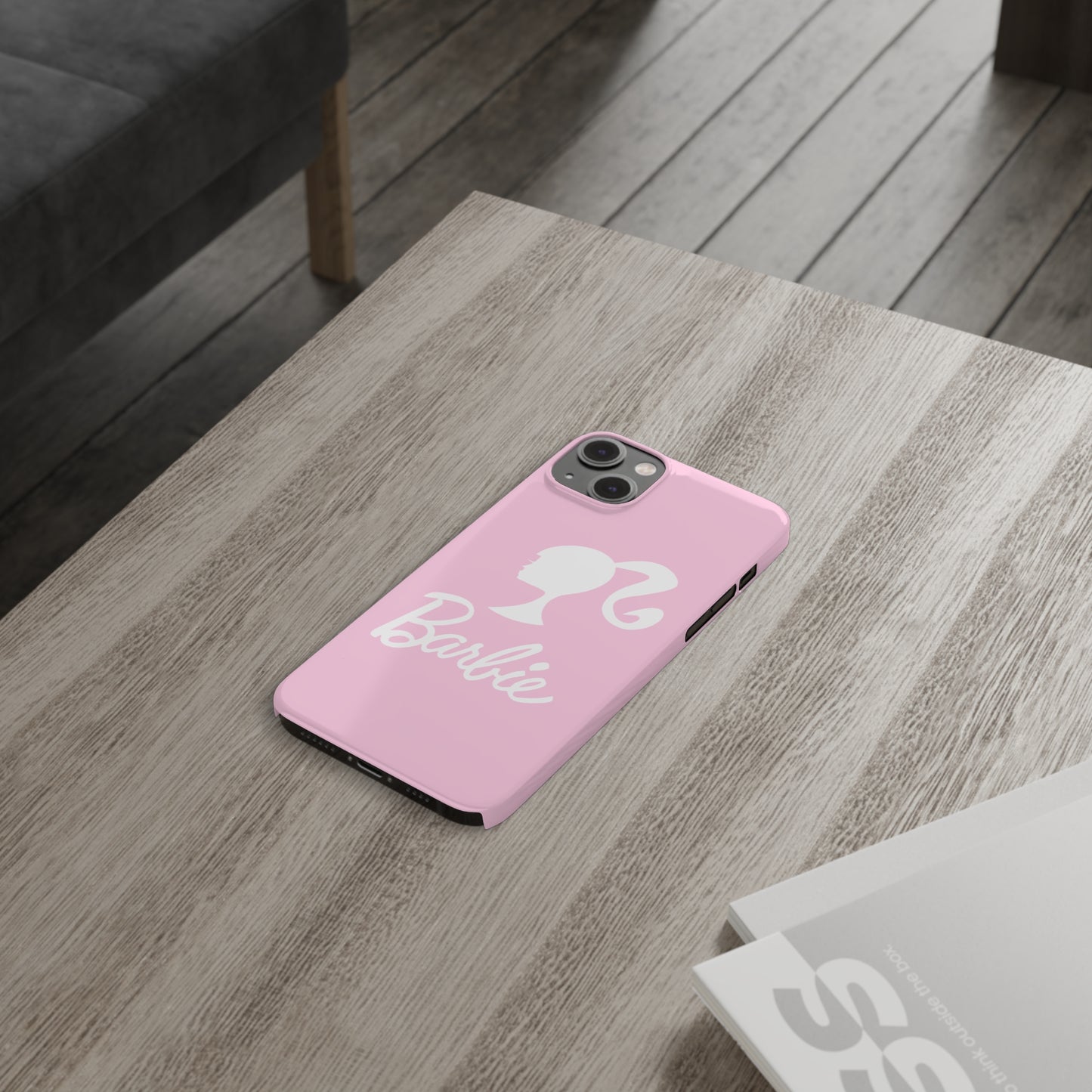 Pink and White Barbie Slim iPhone Cases