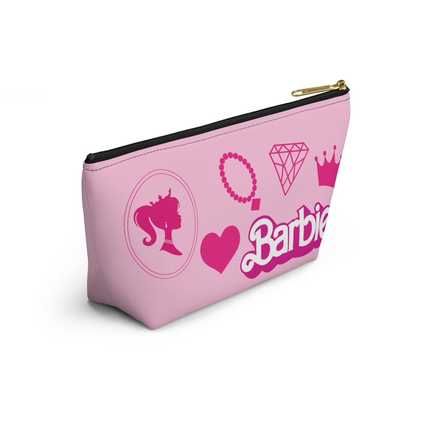 Barbie Pink Things Double Sided Makeup Bag w T-bottom