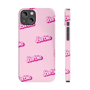 Barbie Pattern Pink Slim Phone Cases
