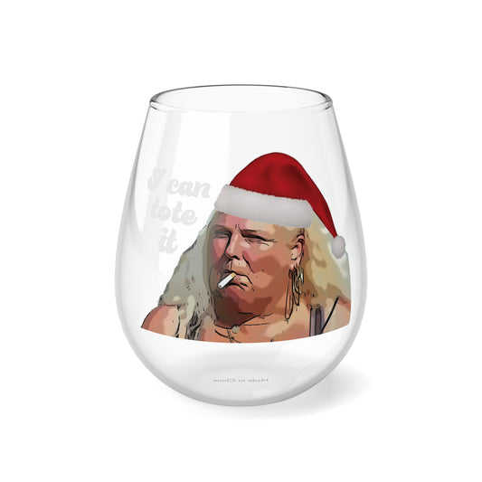 Angela Christmas Stemless Wine Glass, 11.75oz