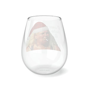 Angela Christmas Stemless Wine Glass, 11.75oz