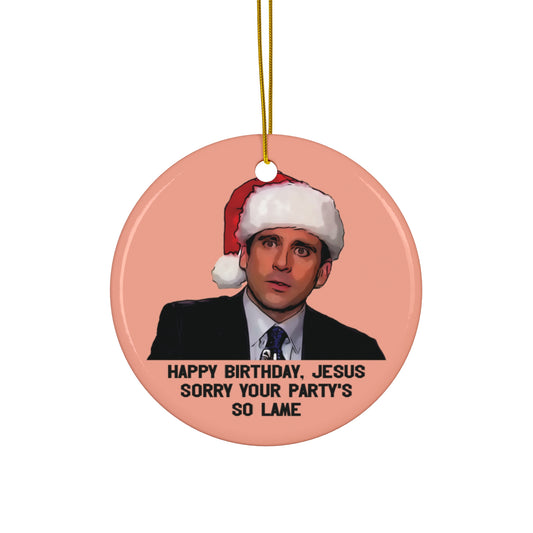 The Office Funny Michael Scott Ceramic Christmas Ornament