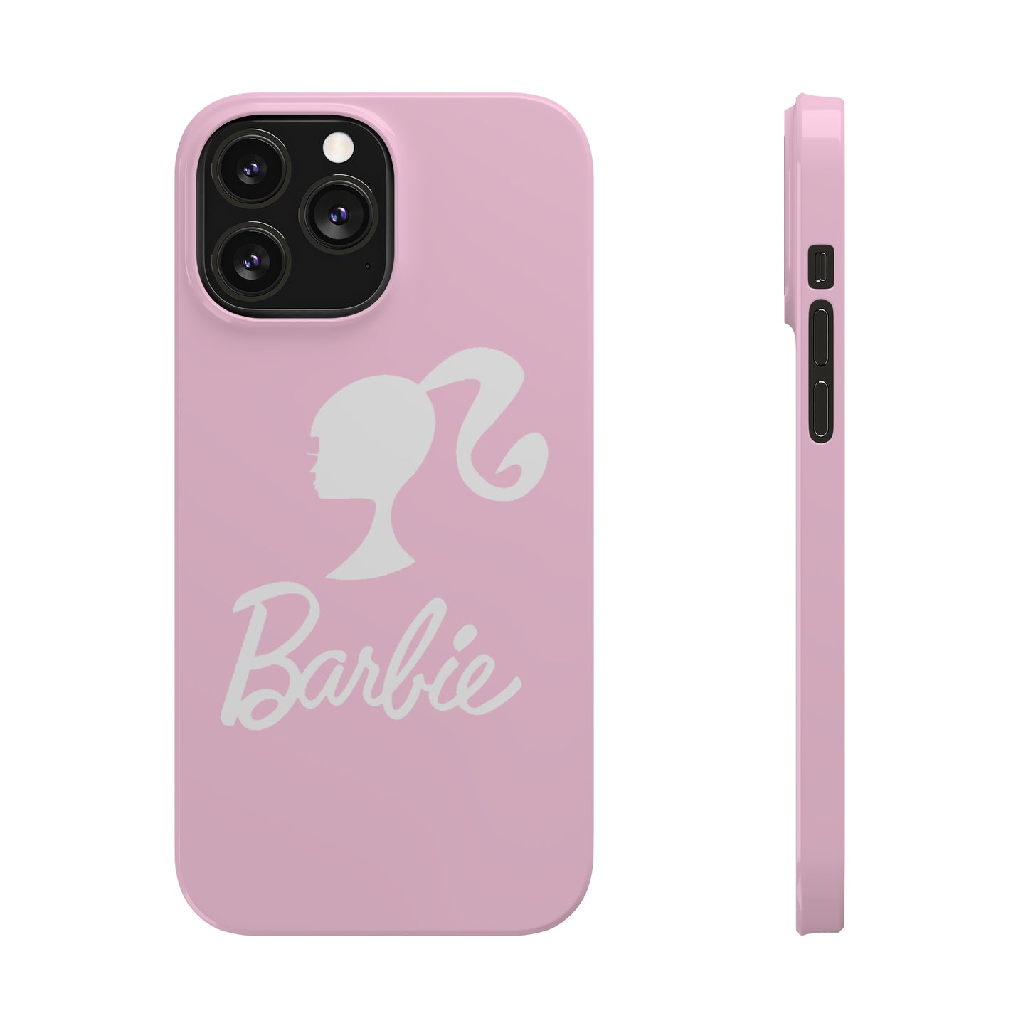 Pink and White Barbie Slim iPhone Cases