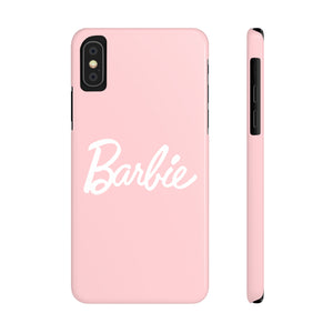 Peach and White Barbie Slim iPhone Cases