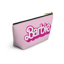 Load image into Gallery viewer, Barbie Pink Makeup Bag w T-bottom
