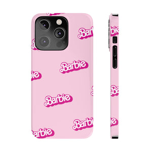 Barbie Pattern Pink Slim Phone Cases