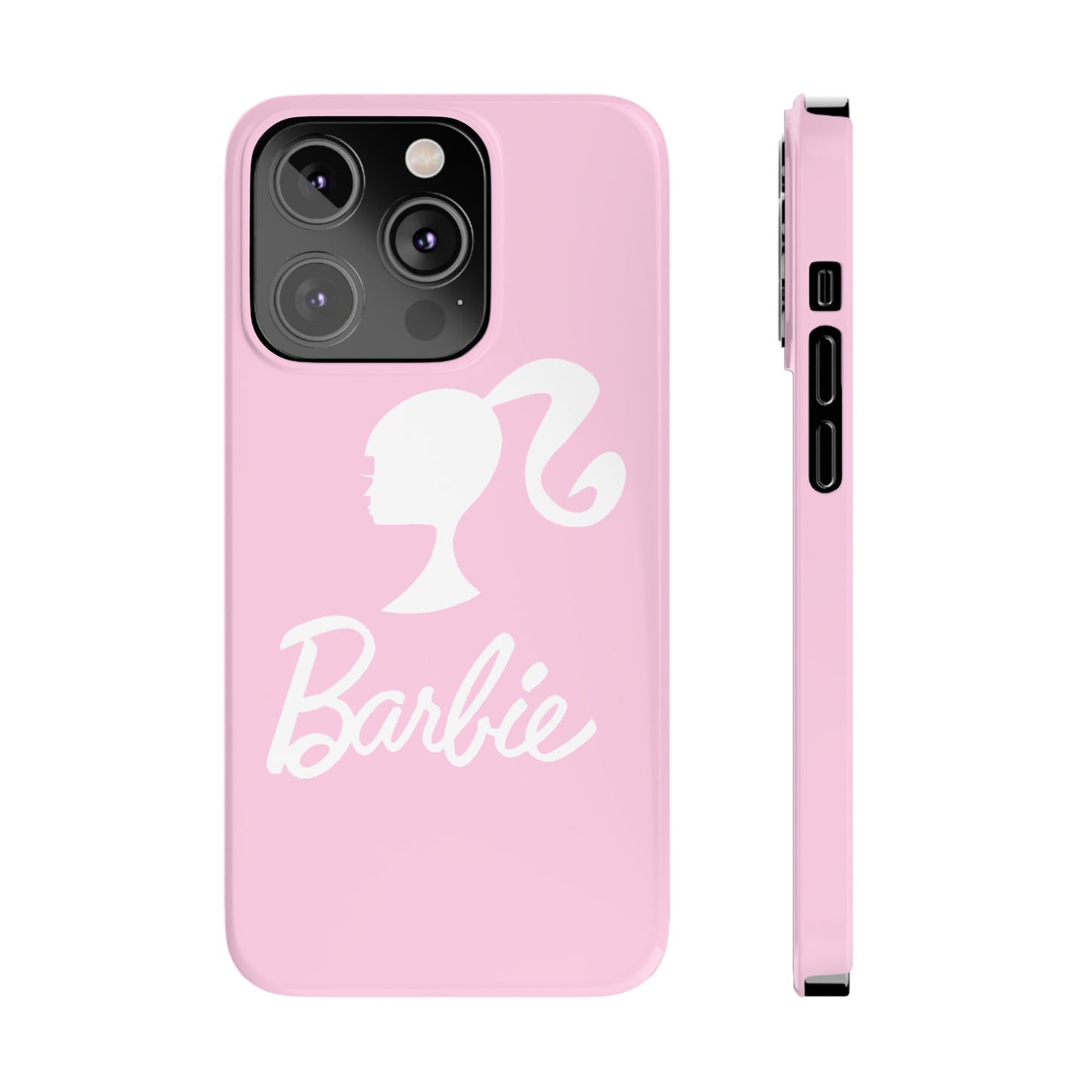 Pink and White Barbie Slim iPhone Cases