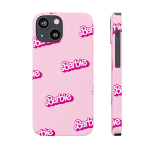 Barbie Pattern Pink Slim Phone Cases