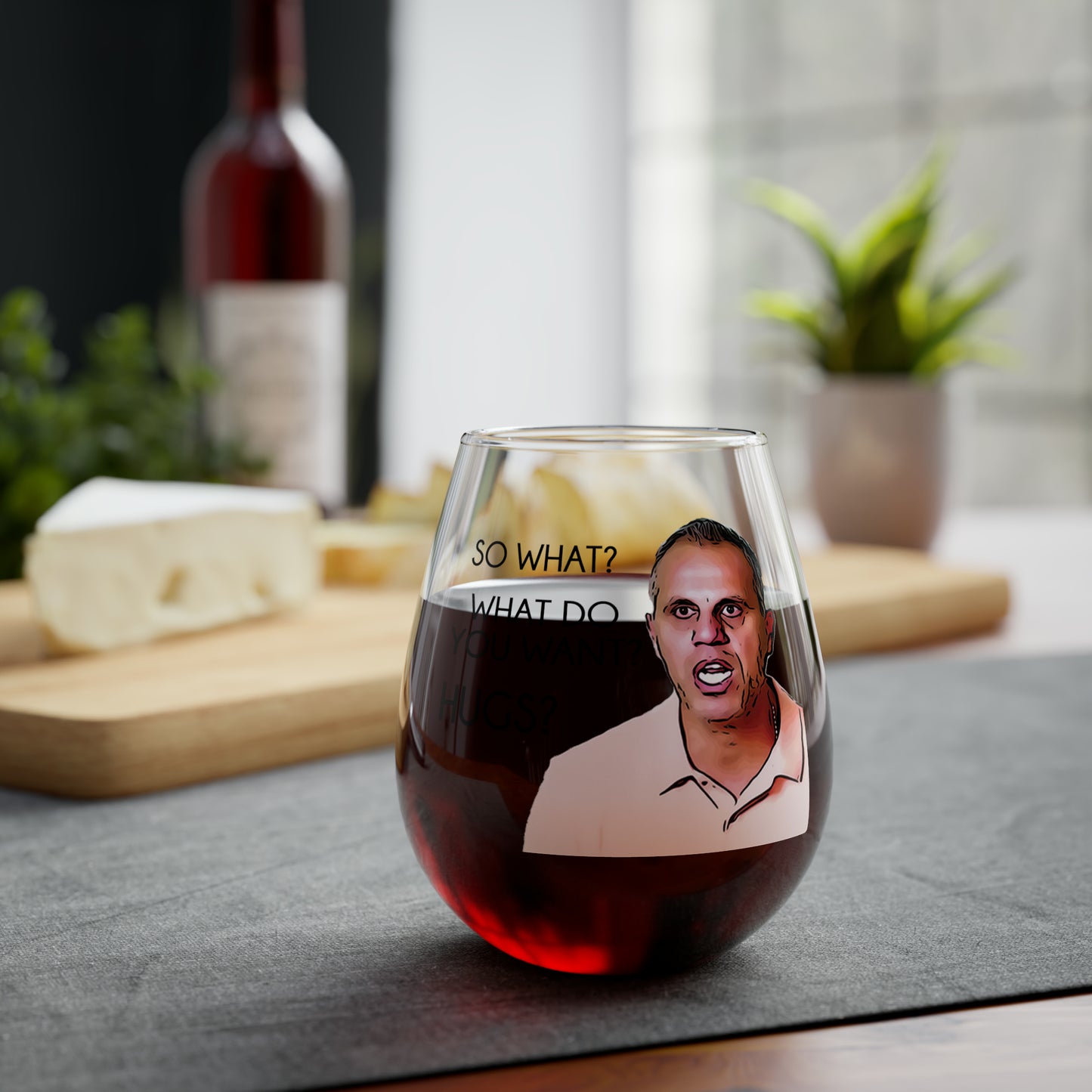 Nicola 90 Day Fiance Hugs Stemless Wine Glass, 11.75oz