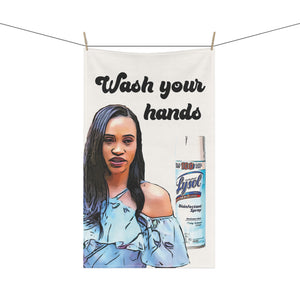 April Wash Your Hands 90 Day Fiance Love in Paradise Kitchen Towel