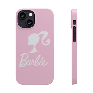Pink and White Barbie Slim iPhone Cases