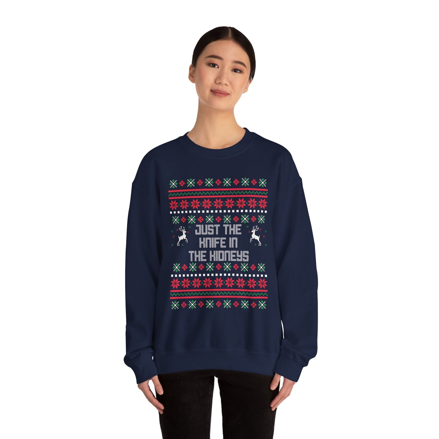 Kody Brown Sister Wives Funny Knife in the Kidneys Christmas Sweatshirt Unisex Heavy Blend™ Crewneck Sweatshirt