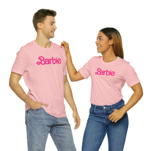 Barbie Pink Logo Unisex Jersey Short Sleeve Tee