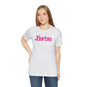 Barbie Pink Logo Unisex Jersey Short Sleeve Tee