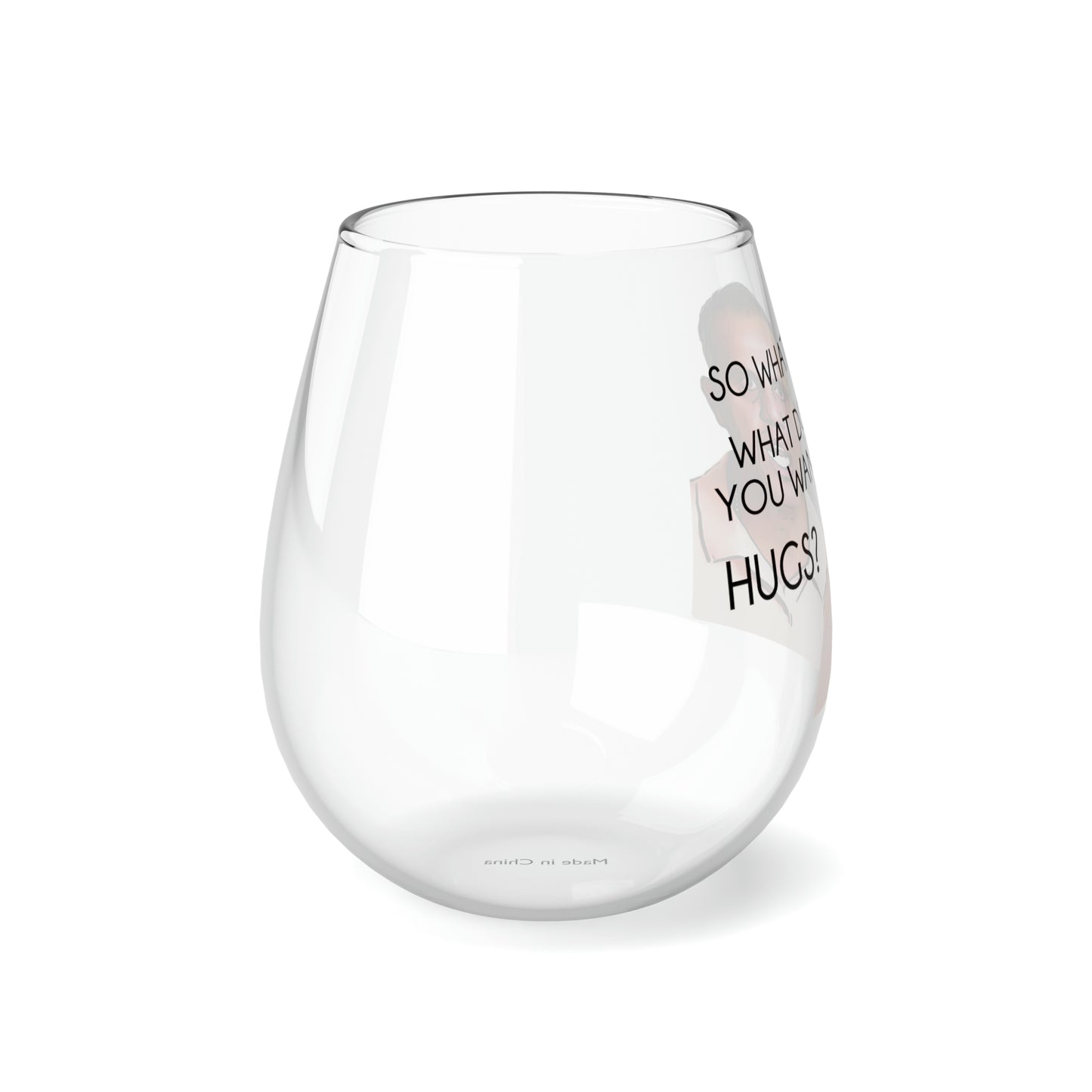 Nicola 90 Day Fiance Hugs Stemless Wine Glass, 11.75oz