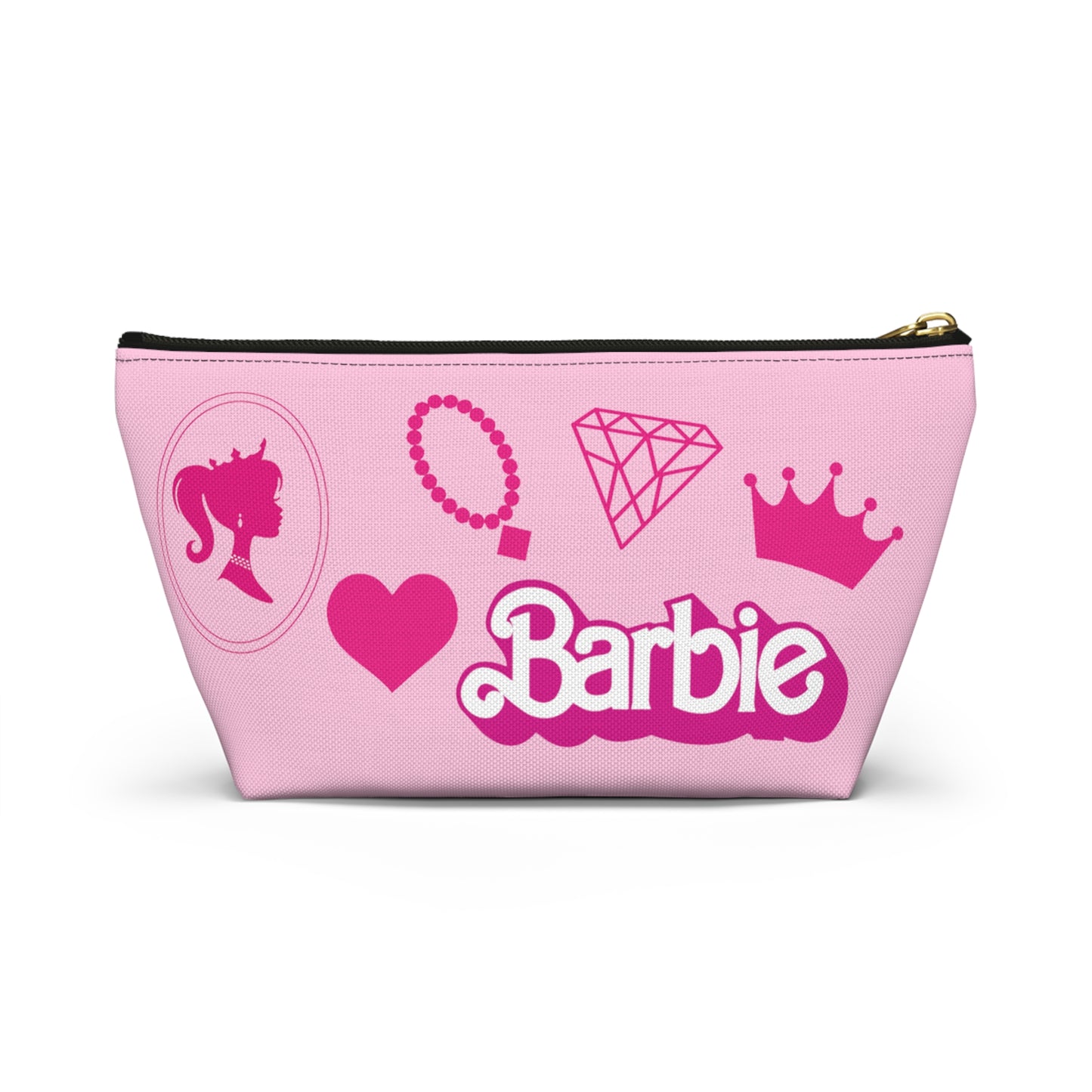 Barbie Pink Things Double Sided Makeup Bag w T-bottom