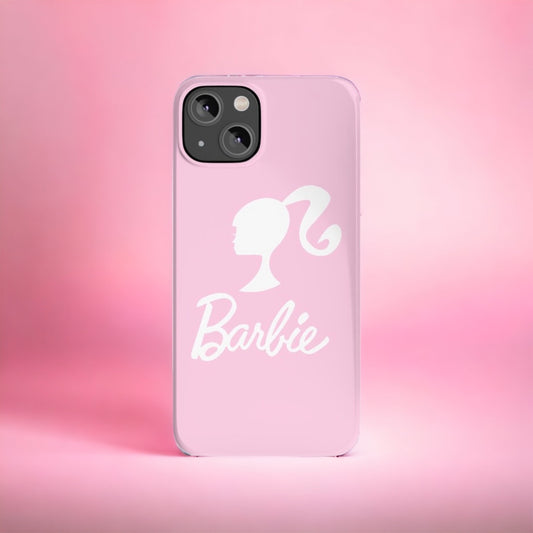 Pink and White Barbie Slim iPhone Cases