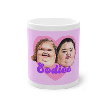 Load image into Gallery viewer, Sodies Amy and Tammy Heart Mug, 11oz