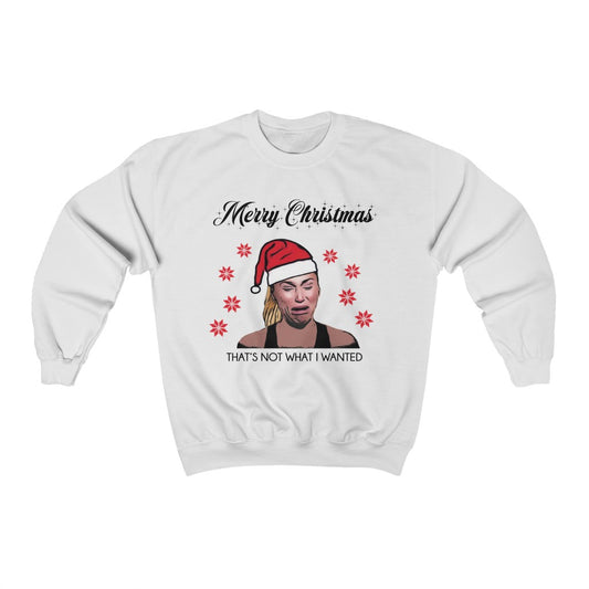 Darcey Crying Xmas White Unisex Heavy Blend™ Crewneck Sweatshirt