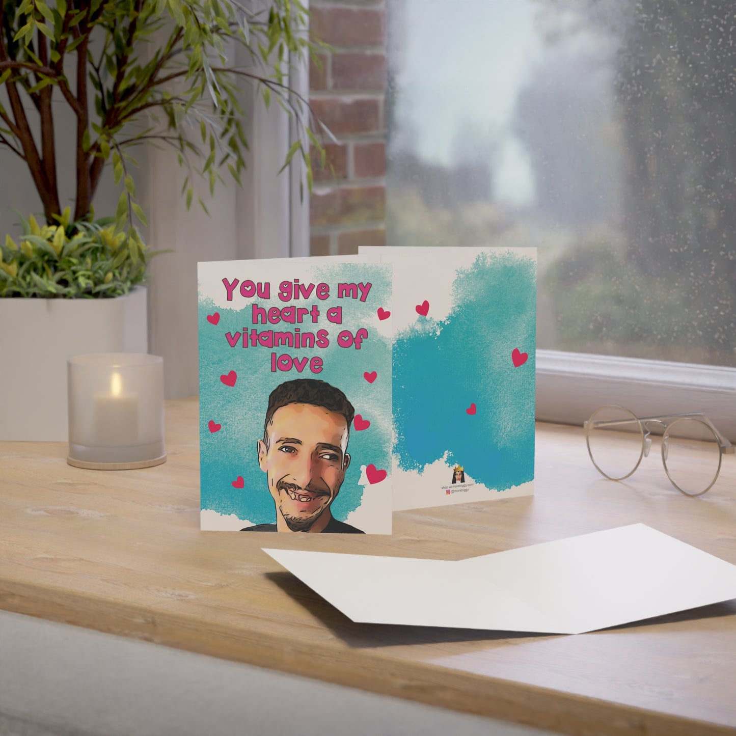 Oussama Vitamins of Love Greeting Card