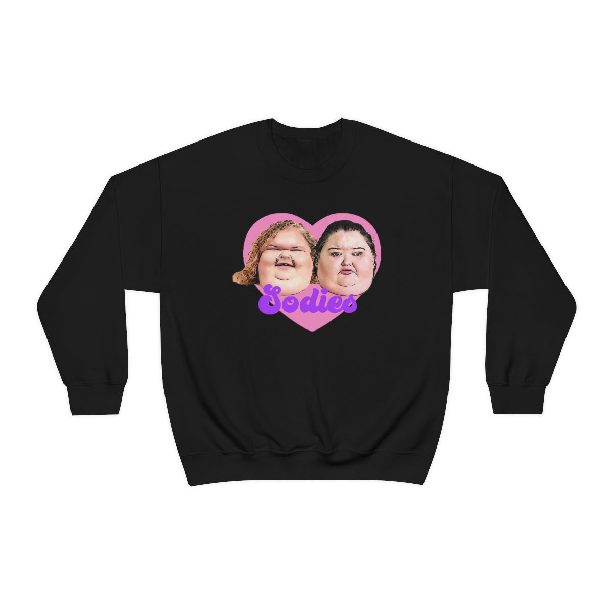 1000lb Sisters Sodies Pink Heart Unisex Heavy Blend™ Crewneck Sweatshirt