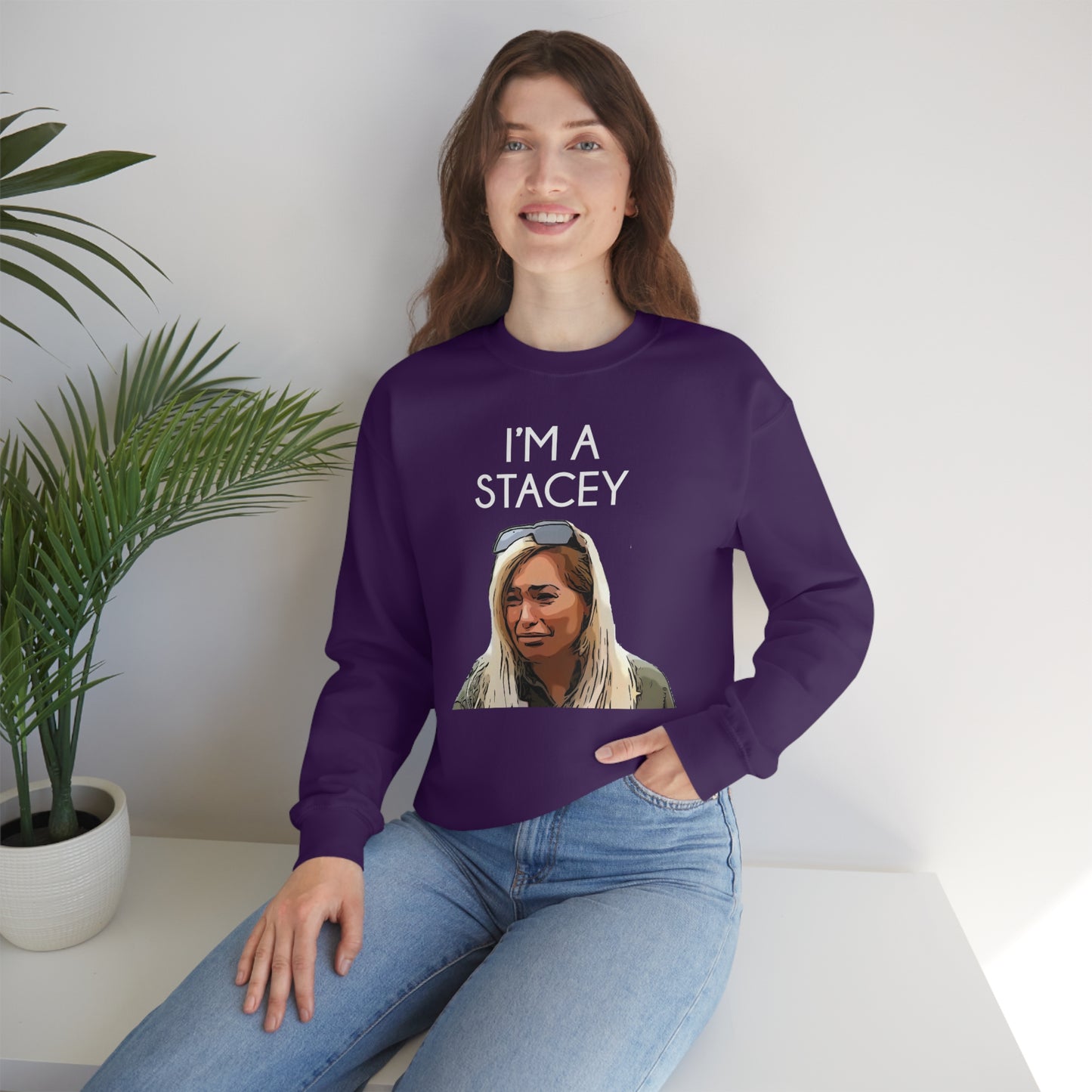 I'm A Stacey Purple Unisex Heavy Blend™ Crewneck Sweatshirt