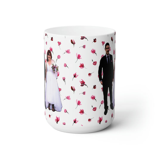 Danielle and Mohammed wedding Ceramic Mug 15oz