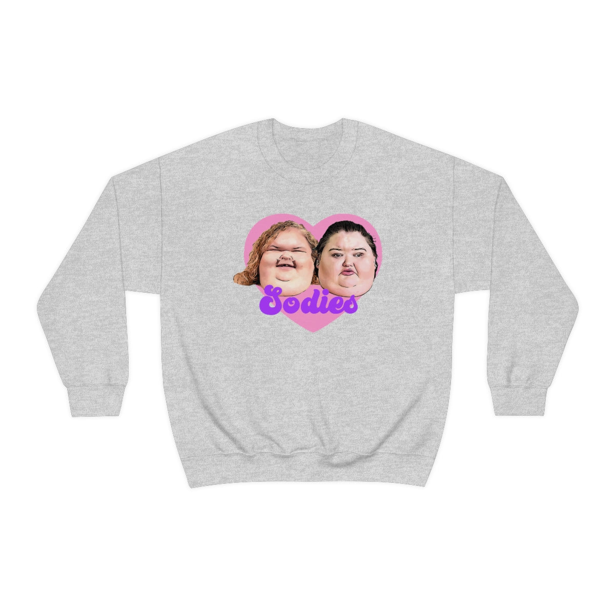 1000lb Sisters Sodies Pink Heart Unisex Heavy Blend™ Crewneck Sweatshirt