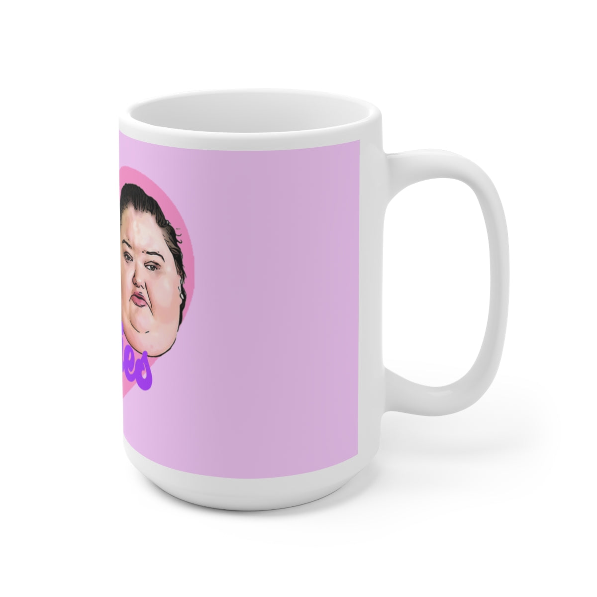 Sodies Amy and Tammy Pink Ceramic Mug 15oz