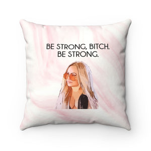 Darcey "Be Strong" Spun Polyester Square Accent Pillow