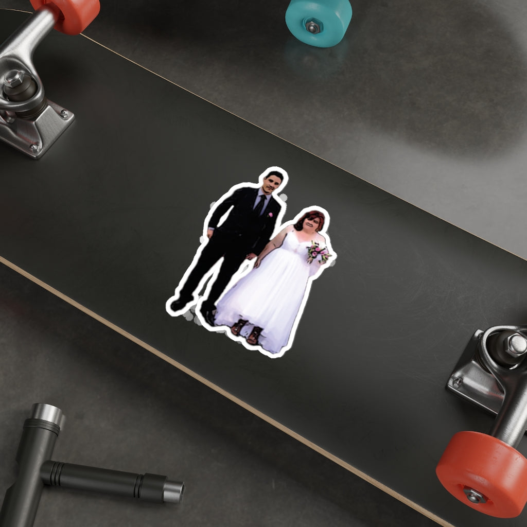 Daneille and Mohammed Kiss Cut Stickers