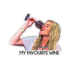 Stephanie My Favourite Wine Kiss-Cut Stickers