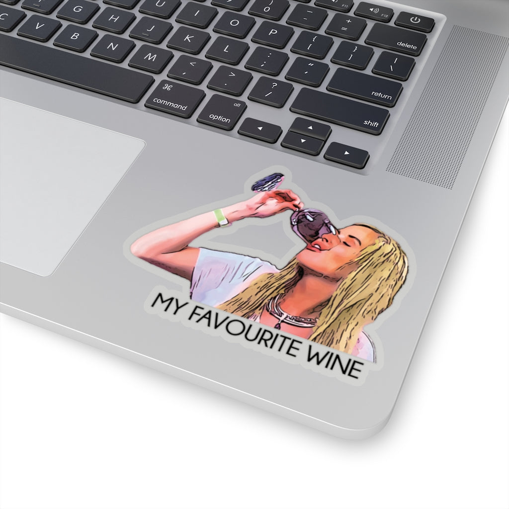 Stephanie My Favourite Wine Kiss-Cut Stickers