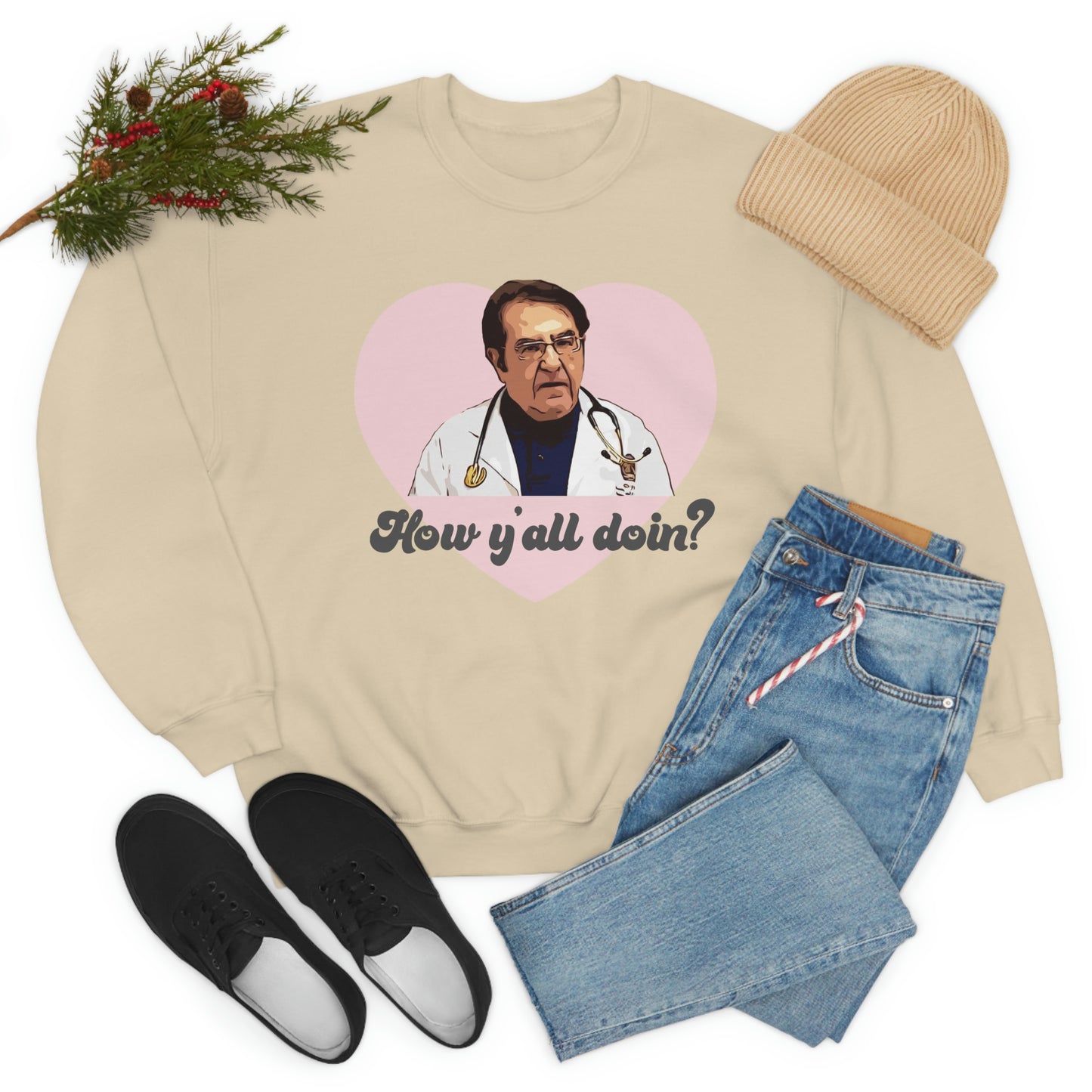 Dr. Now How Y'all Doin Unisex Heavy Blend™ Crewneck Sweatshirt