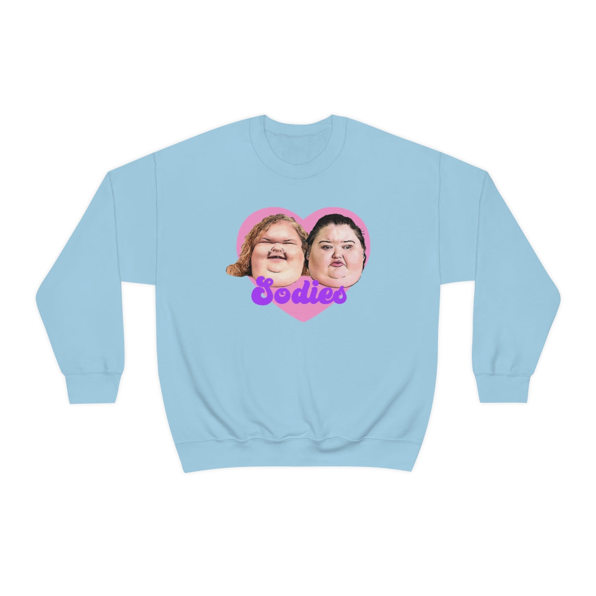 1000lb Sisters Sodies Pink Heart Unisex Heavy Blend™ Crewneck Sweatshirt