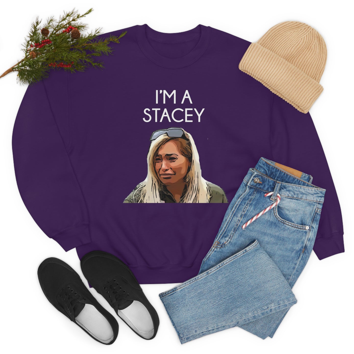 I'm A Stacey Purple Unisex Heavy Blend™ Crewneck Sweatshirt