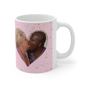 Michael And Angela Heart Ceramic Mug 11oz