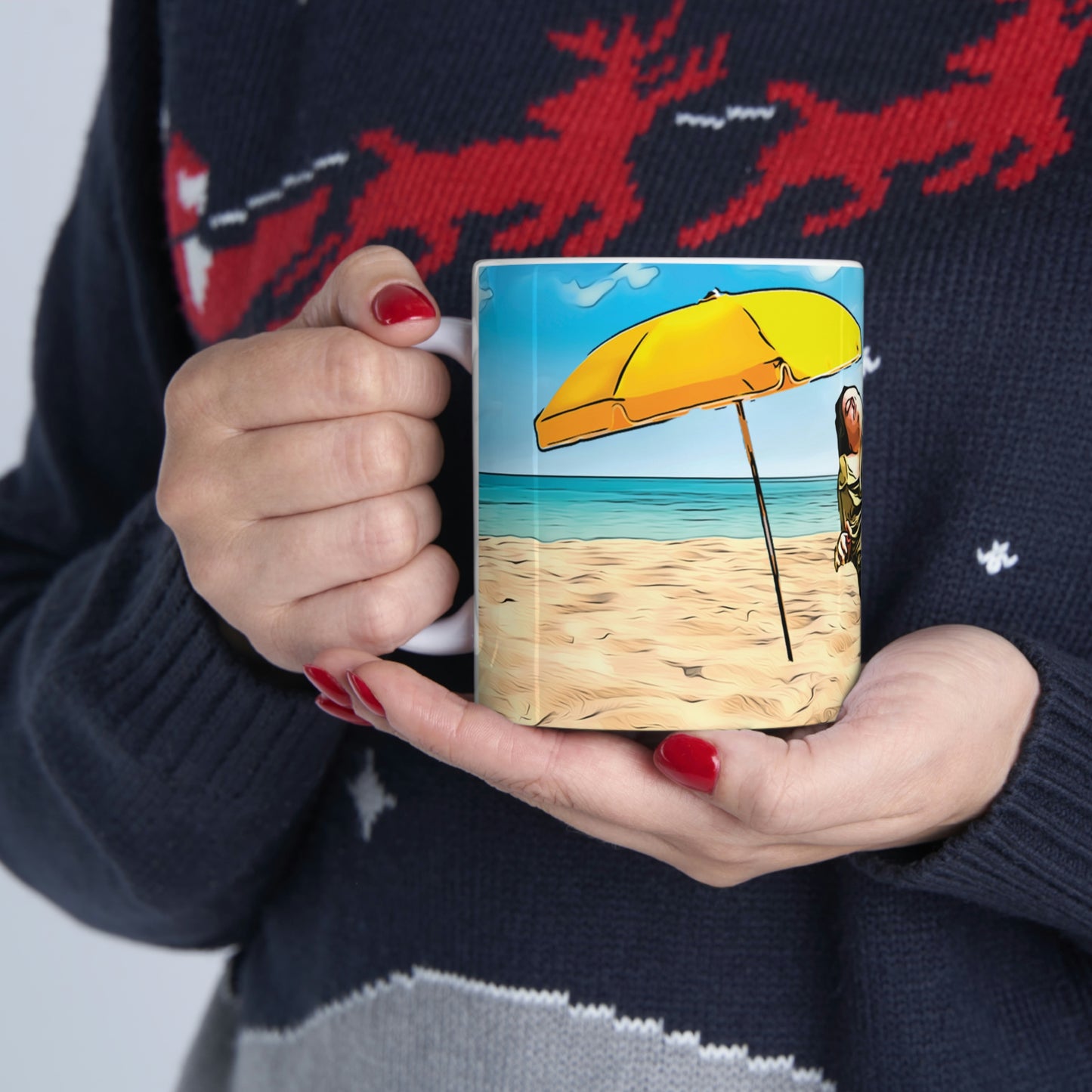 Steven Assanti Beach Ceramic Mug 11oz