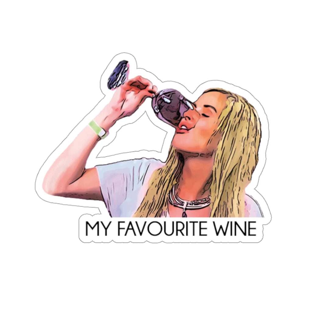 Stephanie My Favourite Wine Kiss-Cut Stickers